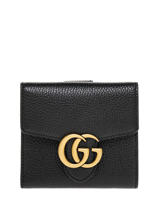 Gucci Gg Marmont Leather Bifold Wallet ONE SIZE Black