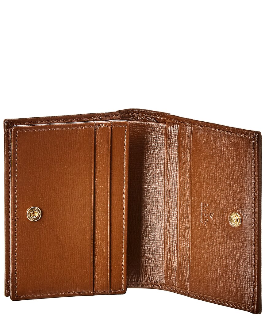 Gucci Horsebit 1955 Gg Supreme Canvas & Leather Wallet, Brown