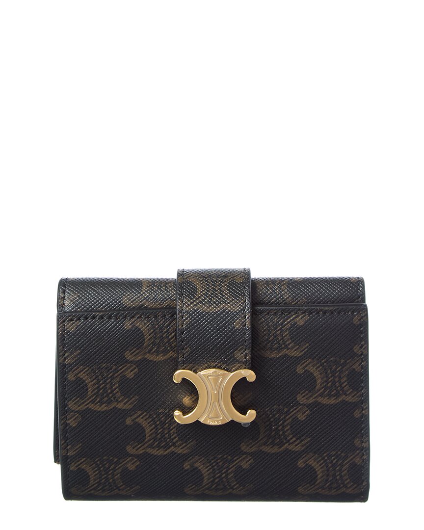 Celine Triomphe Canvas Fine Strap Wallet