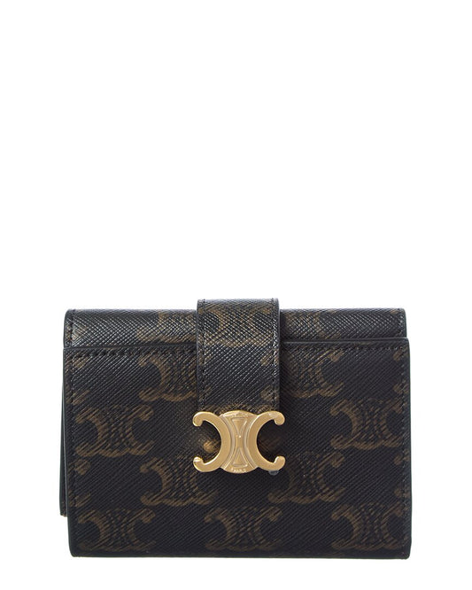 Celine Triomphe Canvas Fine Strap Wallet