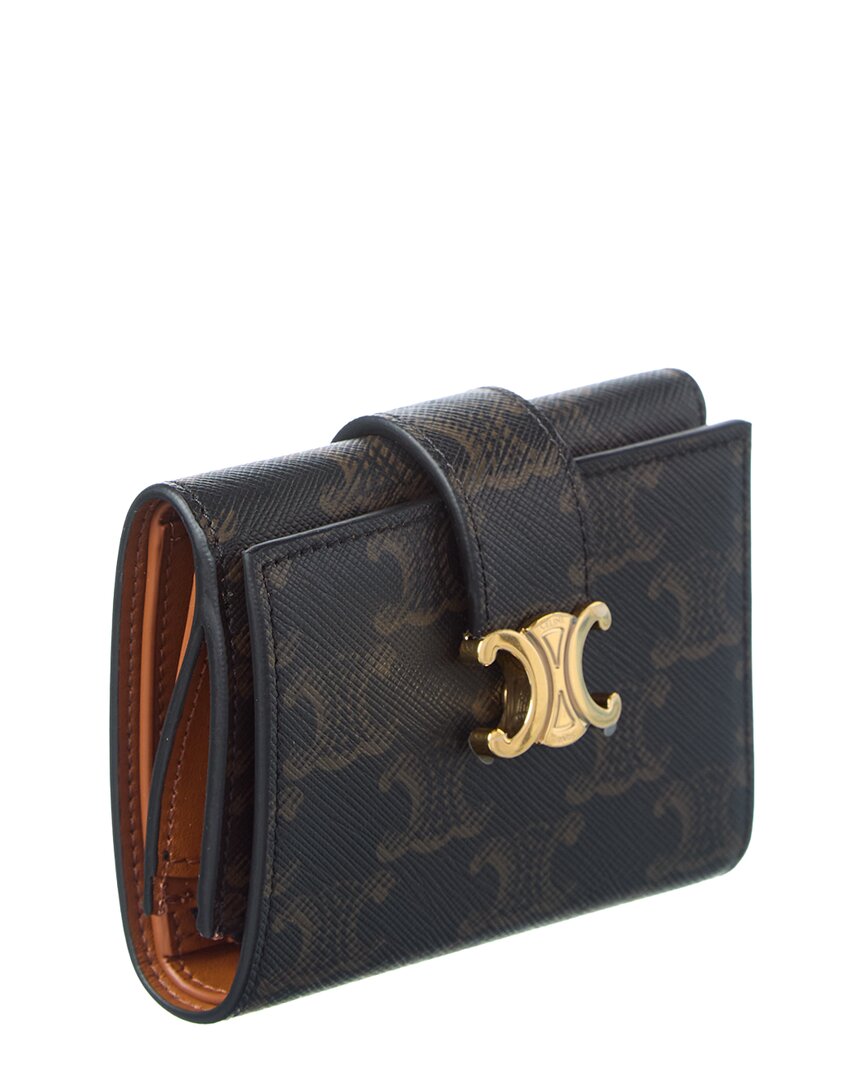 Celine Triomphe Canvas Fine Strap Wallet
