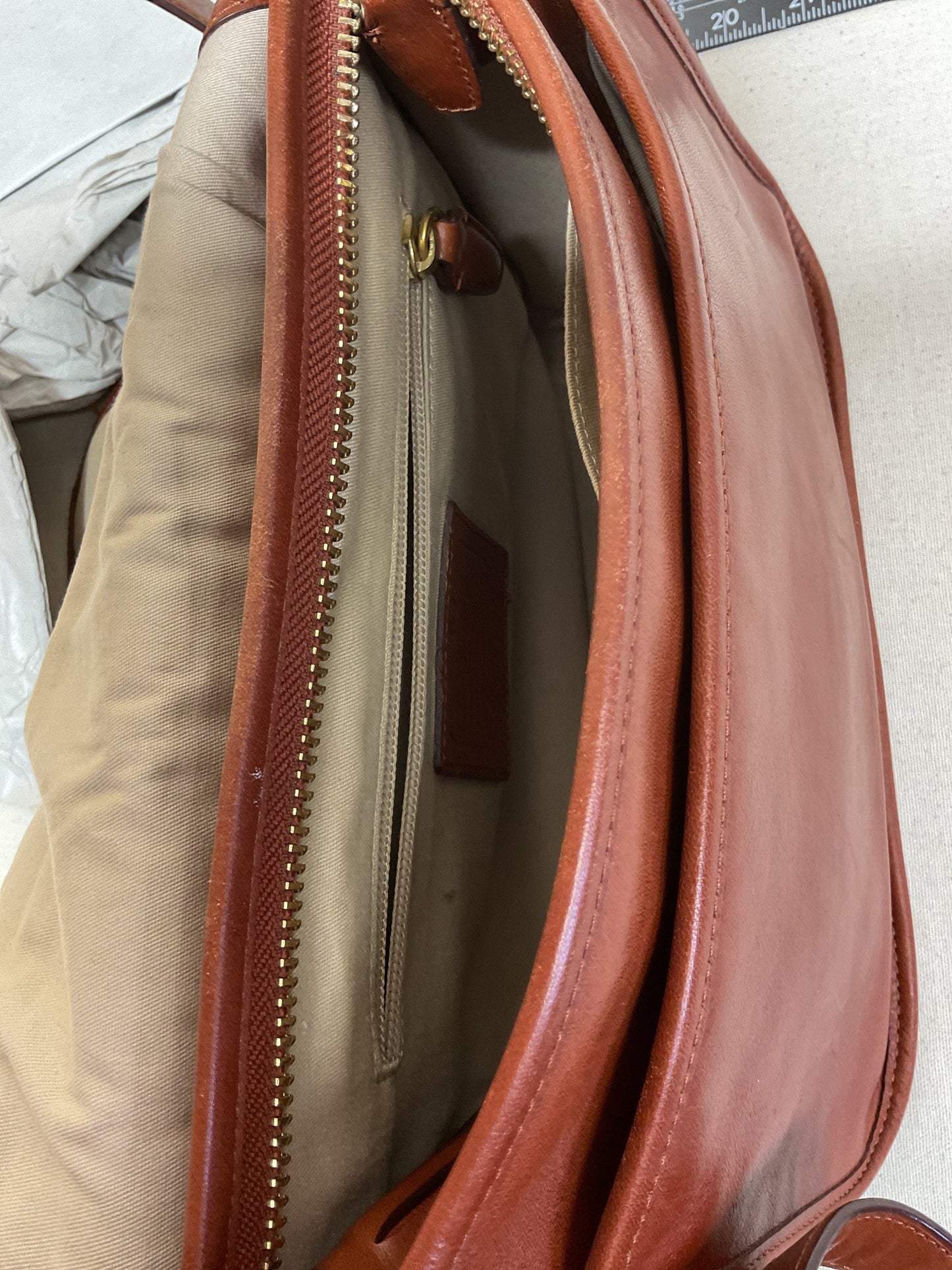 Crossbody Designer By Coach In Brown, Size:Medium