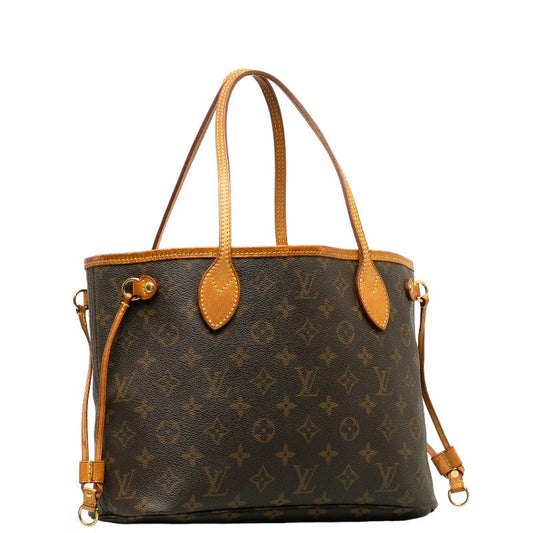 Louis Vuitton Monogram Newark PM Handbag M40155 Brown PVC Leather Lady Louis Vuitton