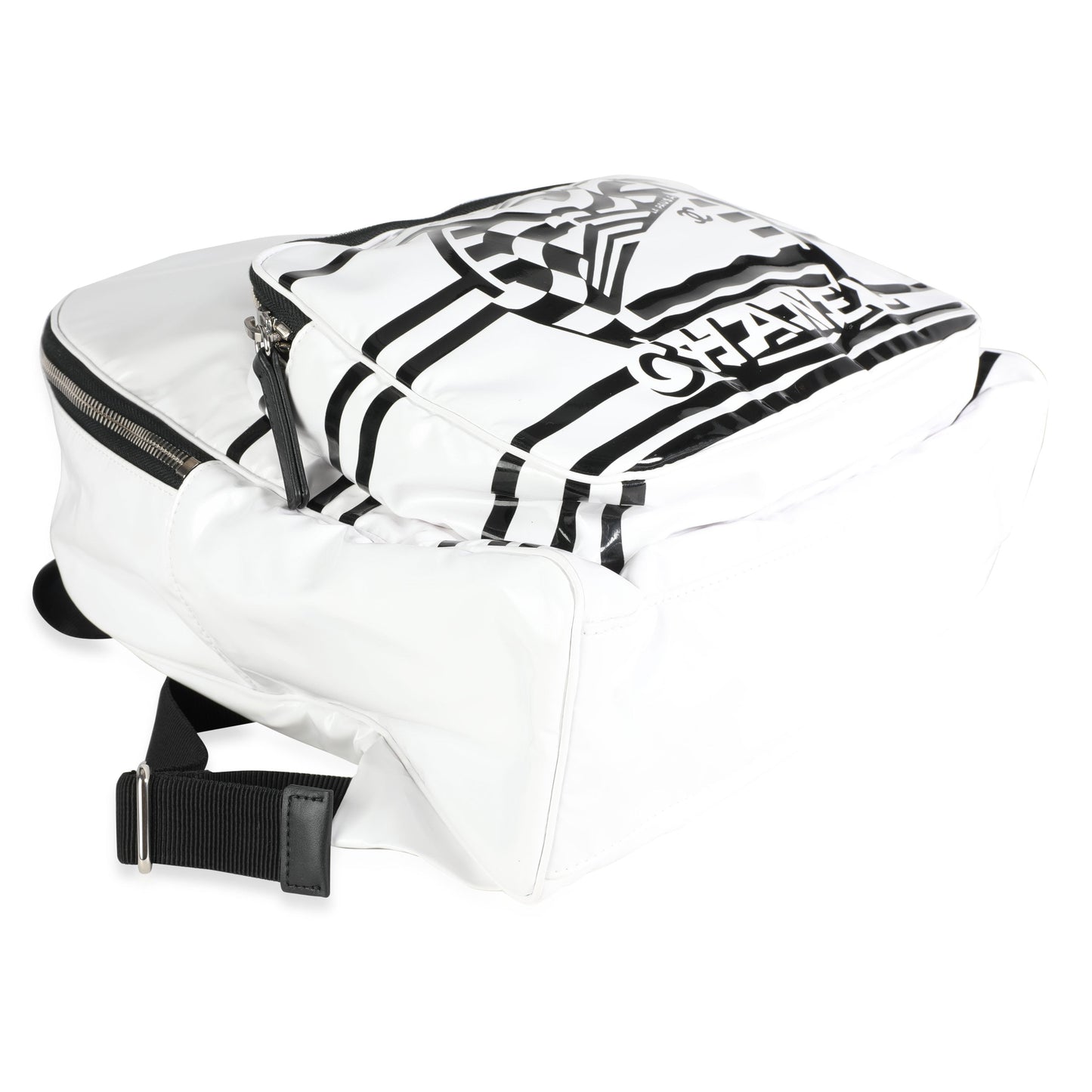CHANEL White Vinyl La Pausa Backpack