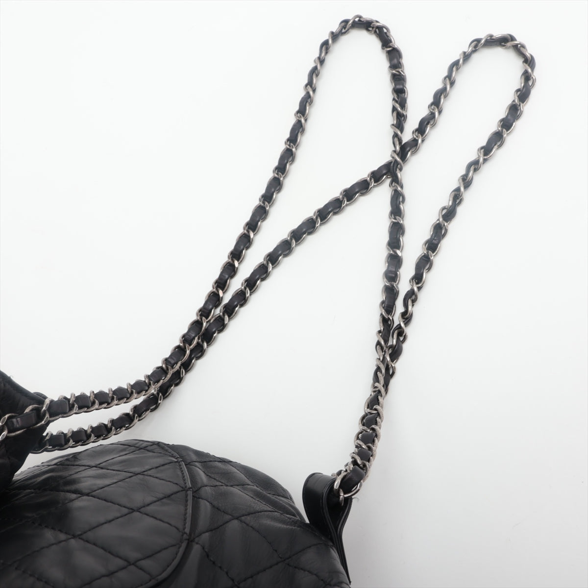 Chanel Matrasse  Chain Rucks Black Gummetal G  17th