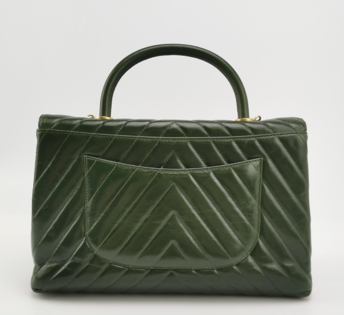 Chanel Coco Handle Bag Maxi Green 250105781012547