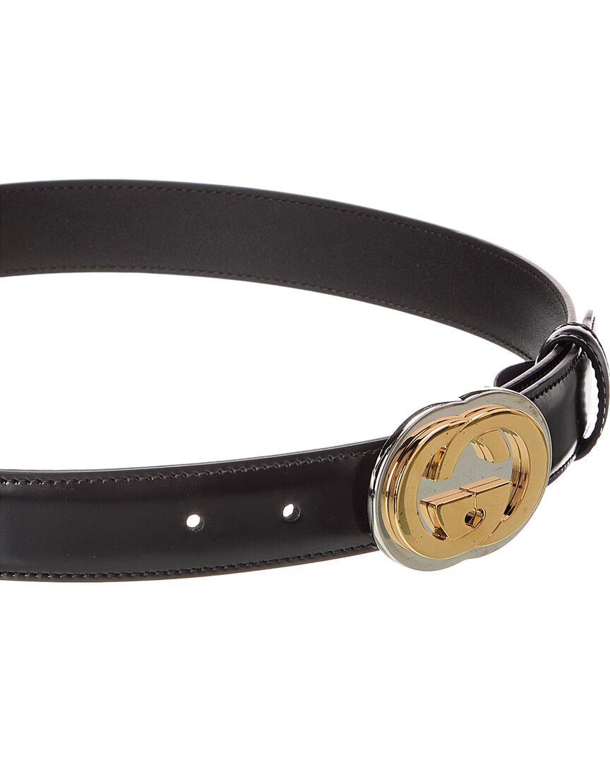 Gucci Interlocking G Buckle Leather Belt ( )