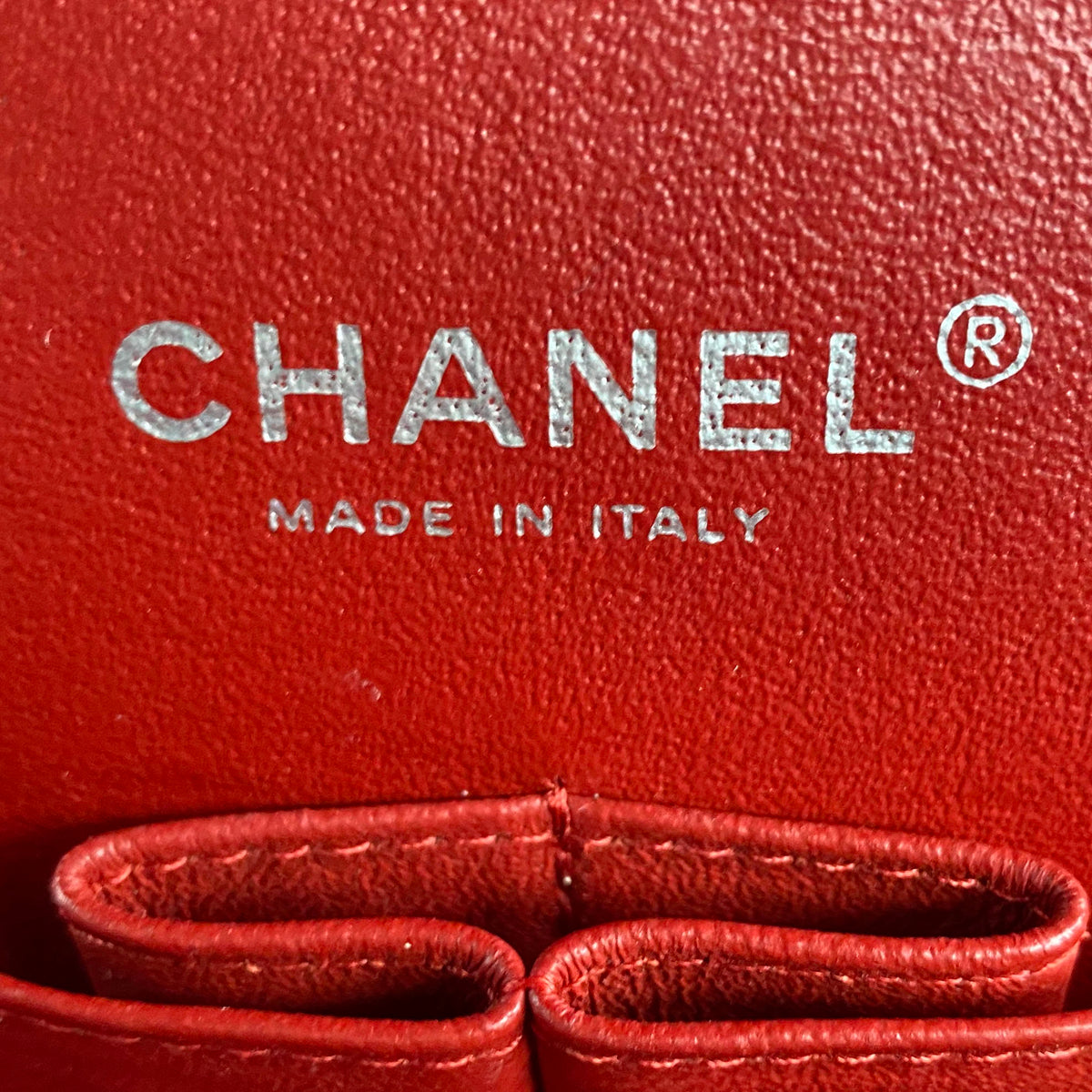 Chanel Quilted Jumbo Double Flap Patent Leather Red