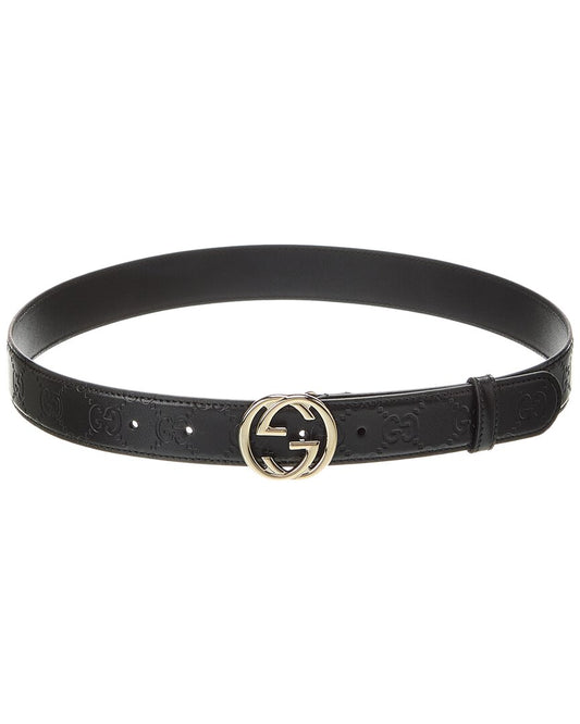 Gucci Interlocking G Leather Belt