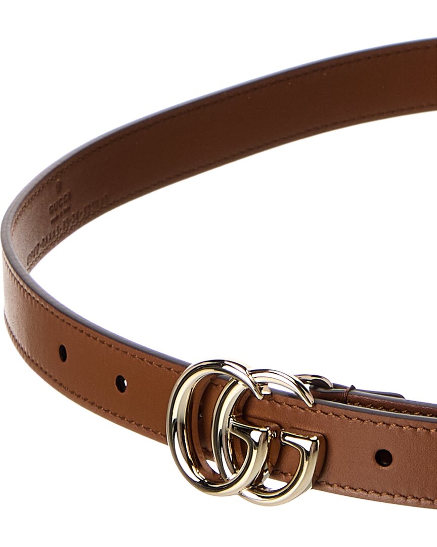 Gucci Double G Thin Leather Belt