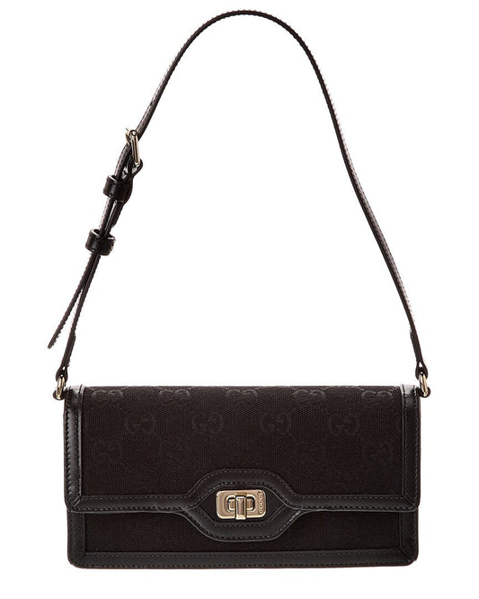 Gucci Luce Mini Gg Canvas & Leather Shoulder Bag ONE SIZE Black