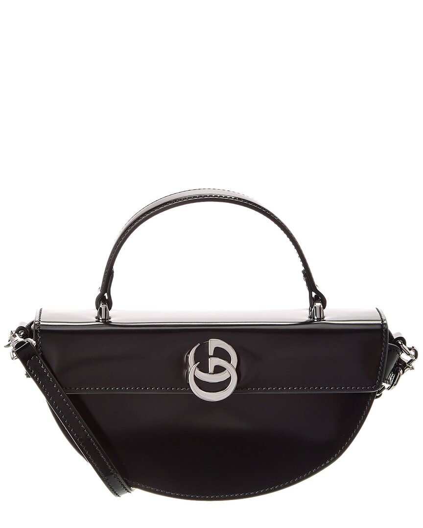Gucci Half-Moon Mini Leather Shoulder Bag ONE SIZE Black