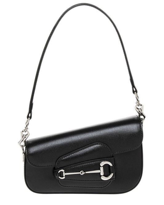 Gucci Horsebit 1955 Mini Leather Shoulder Bag ONE SIZE Black