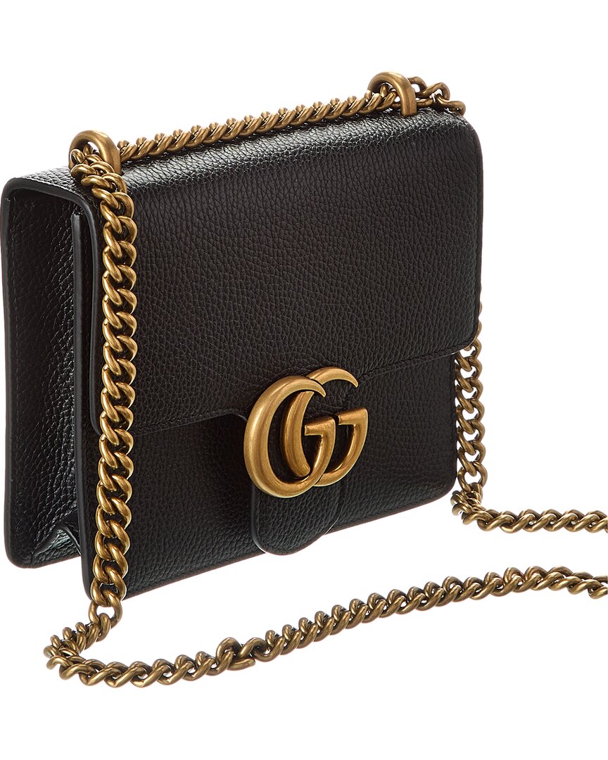 Gucci Gg Logo Leather Shoulder Bag