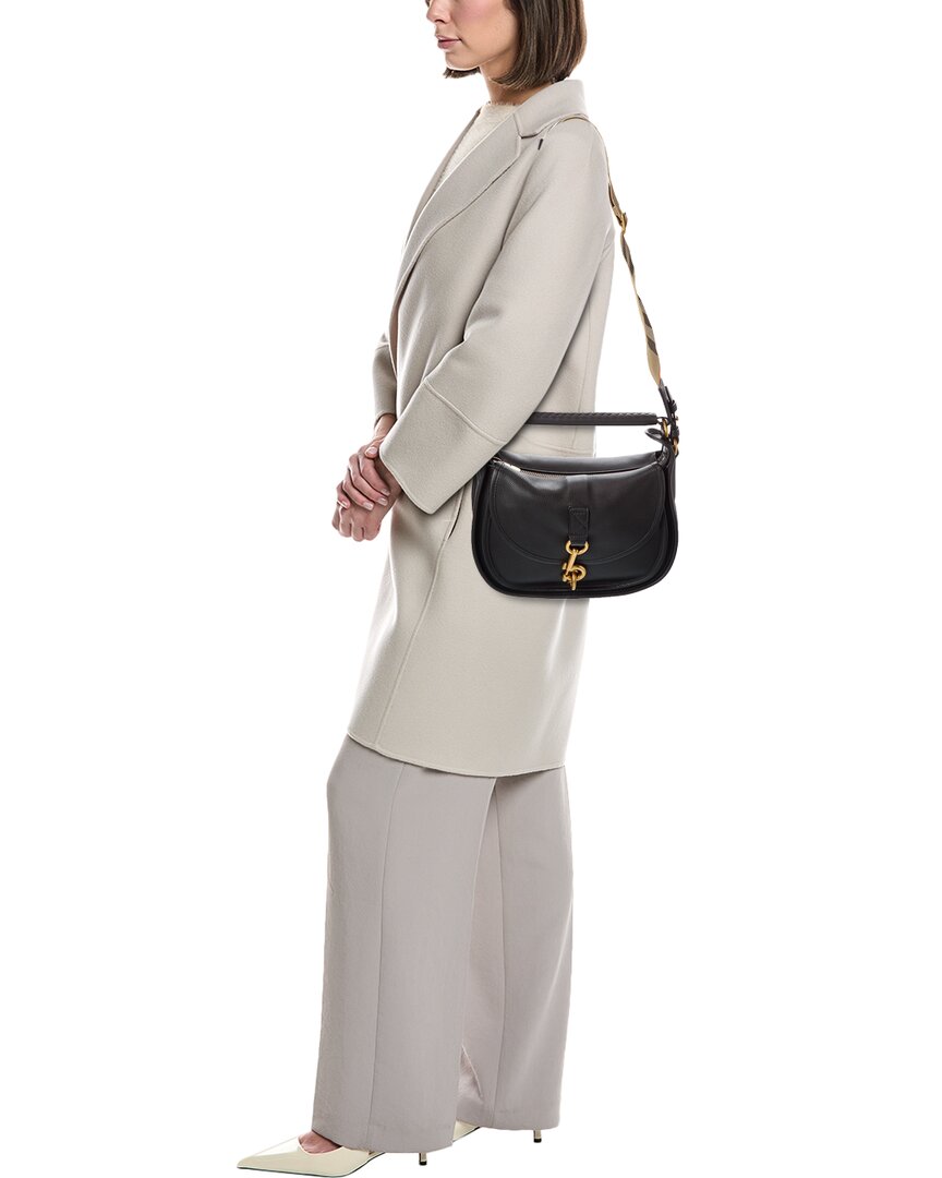 Burberry B Clip Small Leather Shoulder Bag