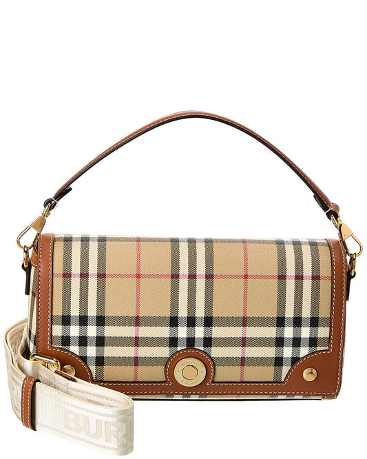 Burberry Vintage Check E-Canvas & Leather Shoulder Bag ONE SIZE Brown Multi