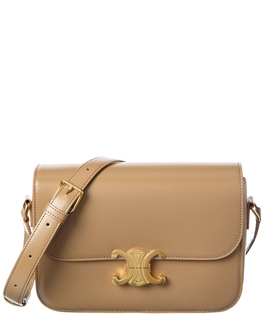 Celine Classique Triomphe Leather Shoulder Bag