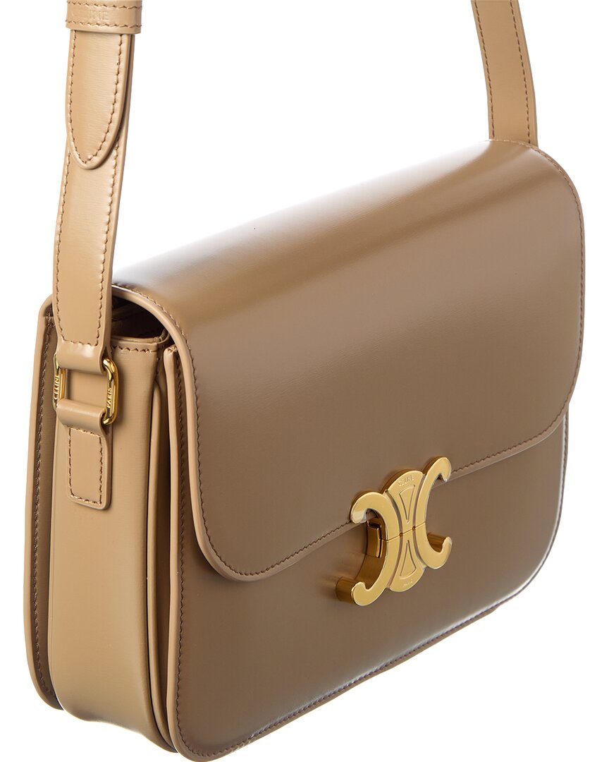 Celine Classique Triomphe Leather Shoulder Bag