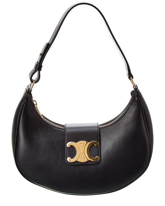 Celine Ava Triomphe Medium Leather Shoulder Bag