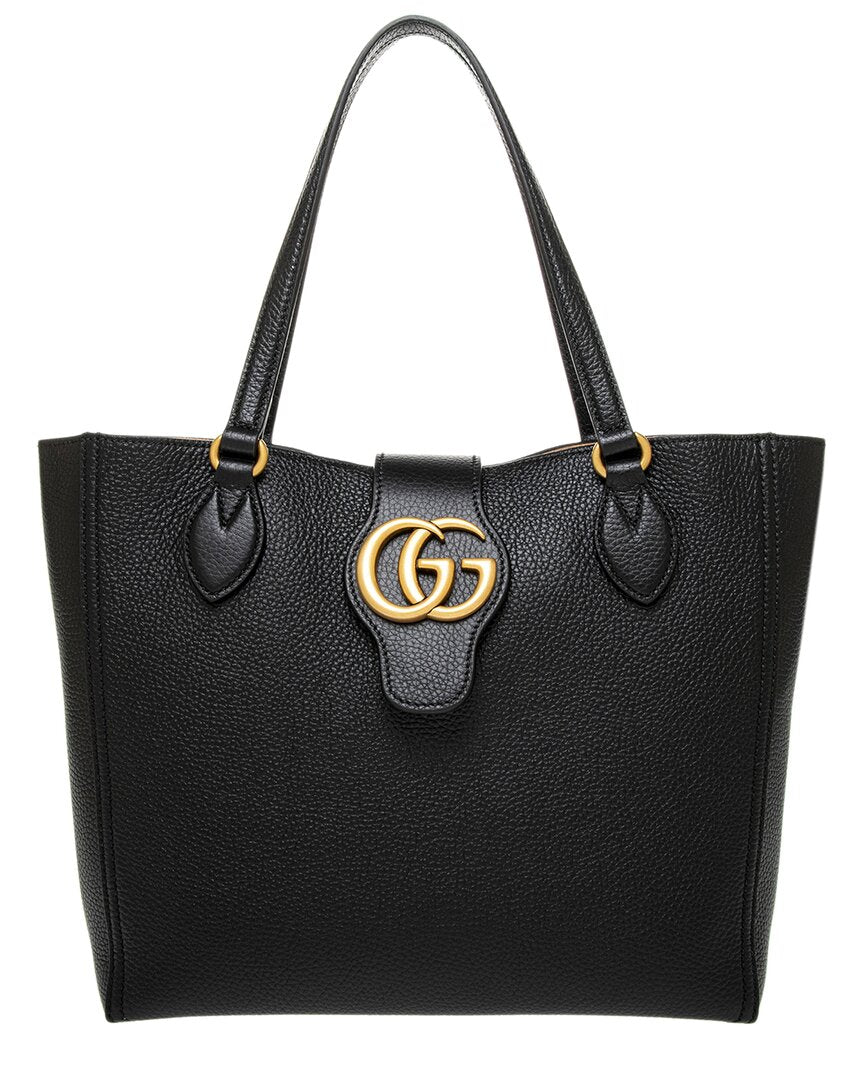 Gucci Gg Marmont Small Leather Tote ONE SIZE Black
