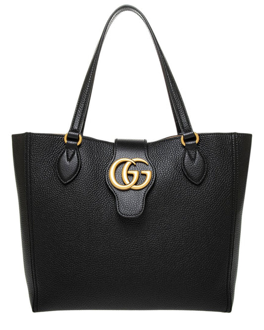 Gucci Gg Marmont Small Leather Tote ONE SIZE Black