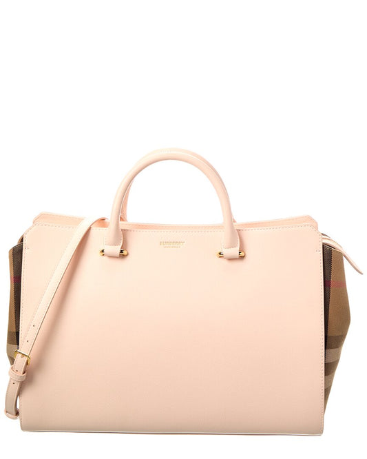 Burberry Banwell Medium Check Canvas & Leather Satchel ONE SIZE Brown Multi