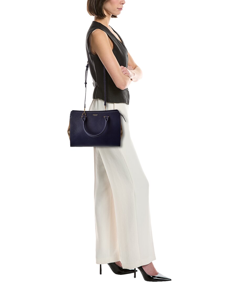 Burberry Banwell House Check Canvas & Leather Satchel