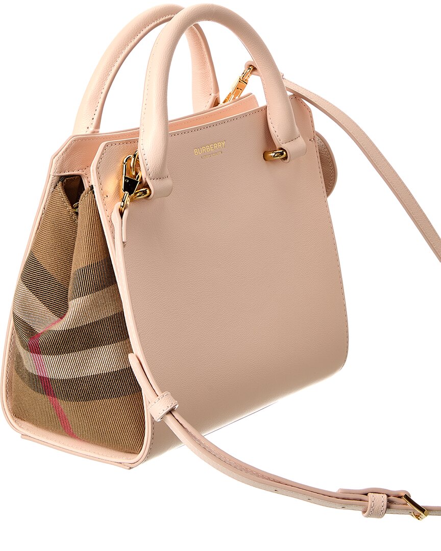 Burberry Banwell Check Canvas & Leather Satchel
