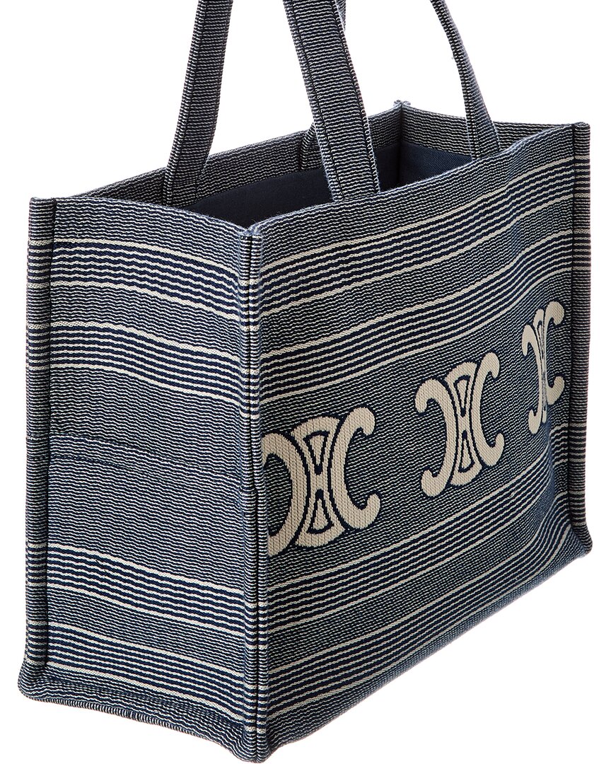 Celine Cabas Thais Large Striped Tote