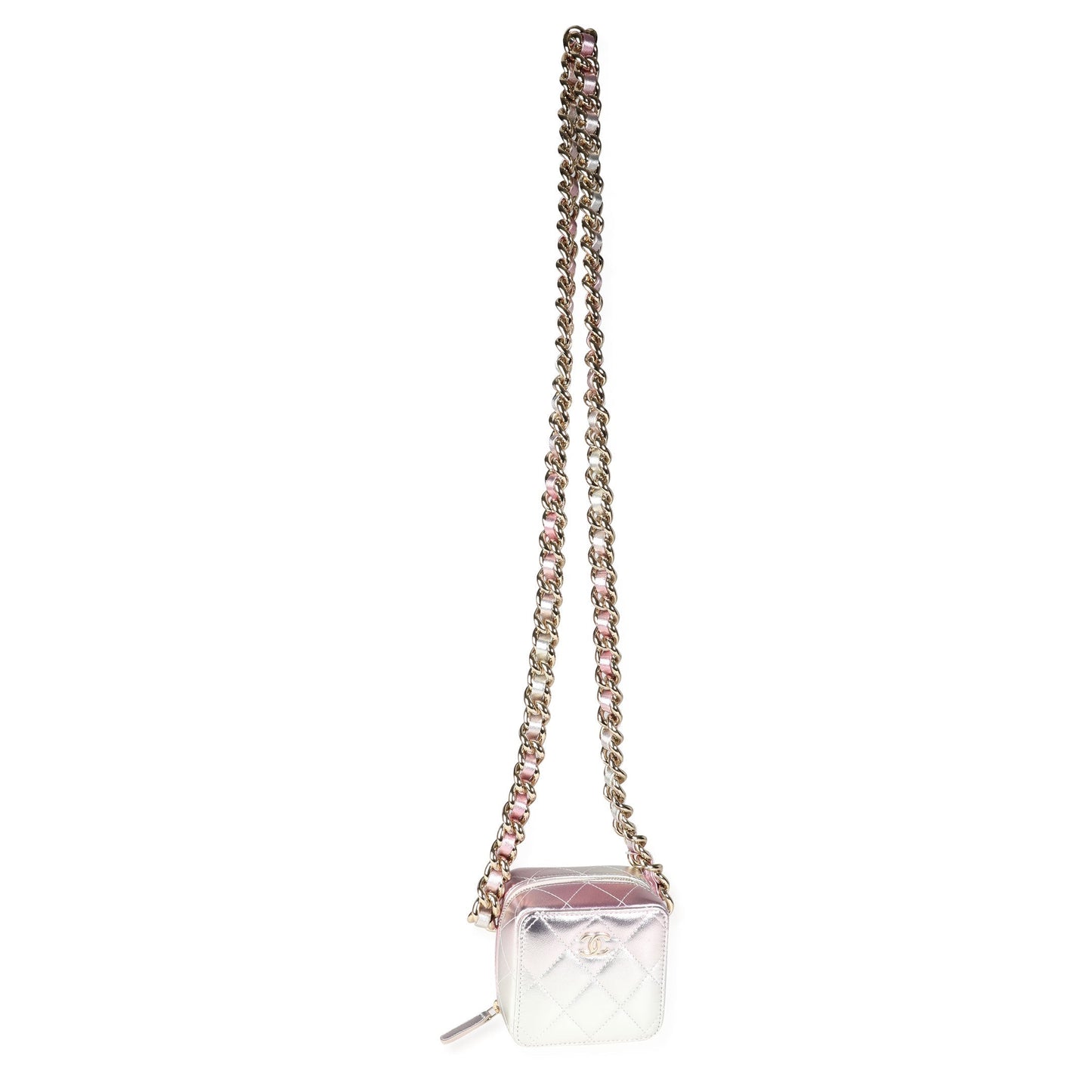 Top Quality Chanel Iridescent Quilted Lambskin Like a Wallet Cube Chain Bag