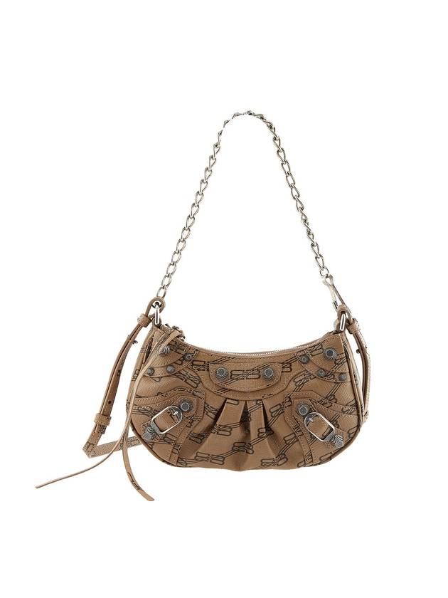 Luxury Balenciaga  Le Cagole BB Monogram Mini Shoulder Bag Brown