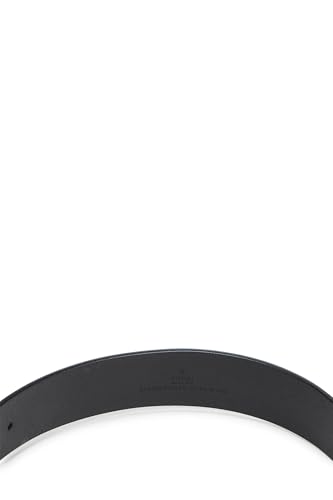 Gucci, Black Guccissima Leather Interlocking GG Belt, Black