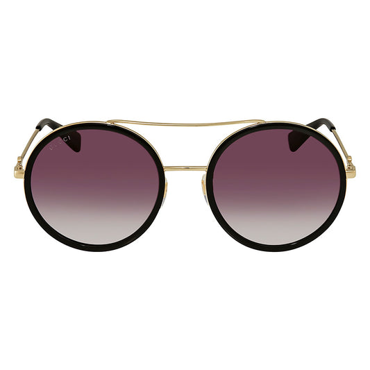 Gucci GG0061S-001 Vintage-Inspired  Round Gold Sunglasses