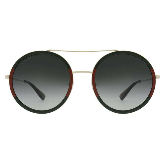 Gucci GG0061S-003  Round Sunglasses with Signature Green-Red Accents