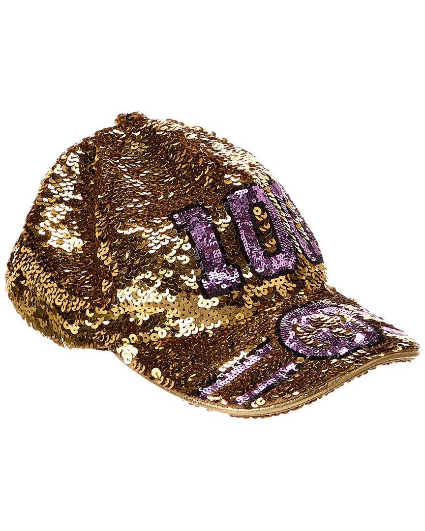 Gucci 100 Sequin Baseball Cap Gold
