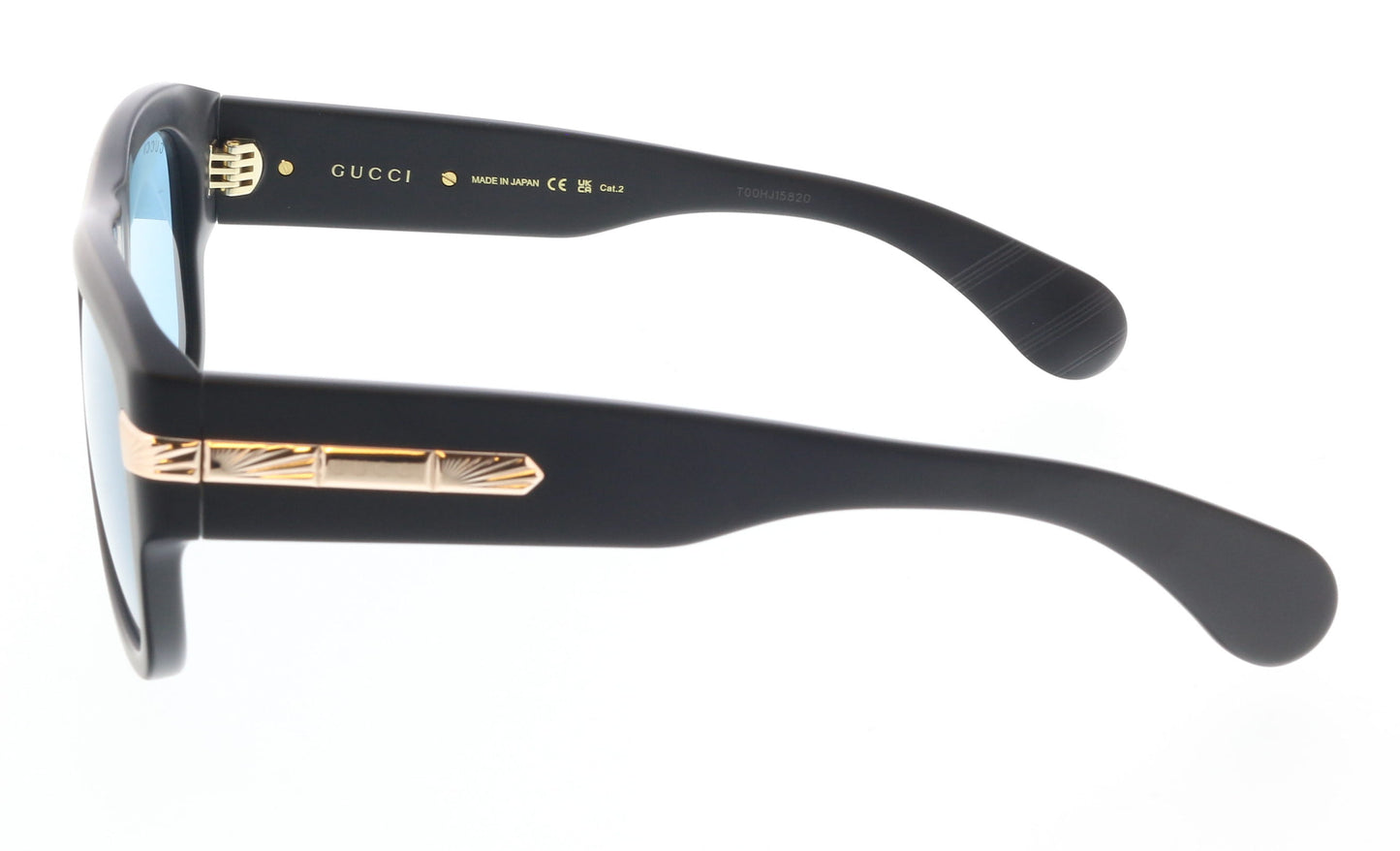 Gucci GG1517S-002 Black & Gold square Mens Sunglasses