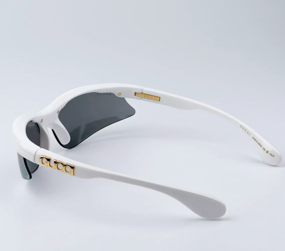 Gucci GG1774S-002 White shield Unisex Sunglasses