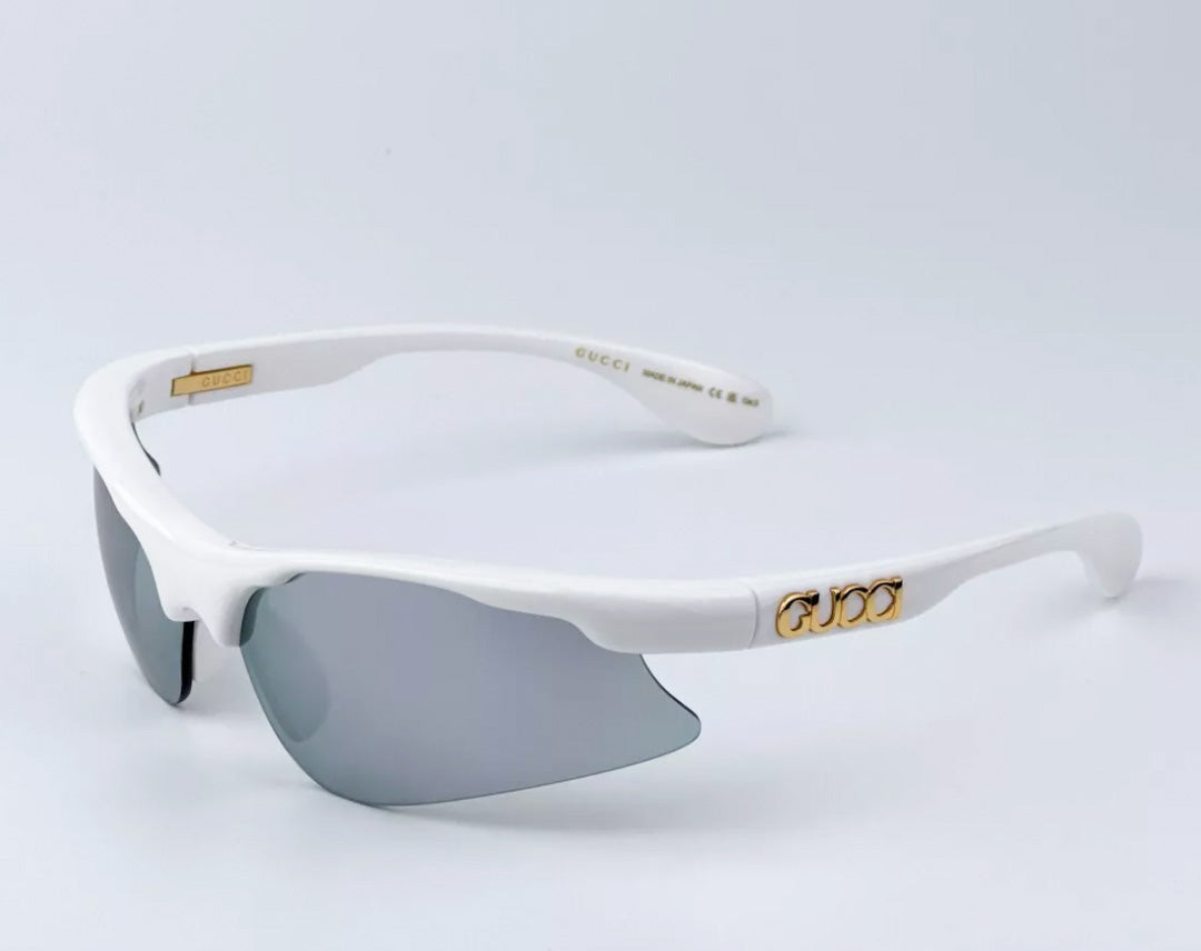 Gucci GG1774S-002 White shield Unisex Sunglasses