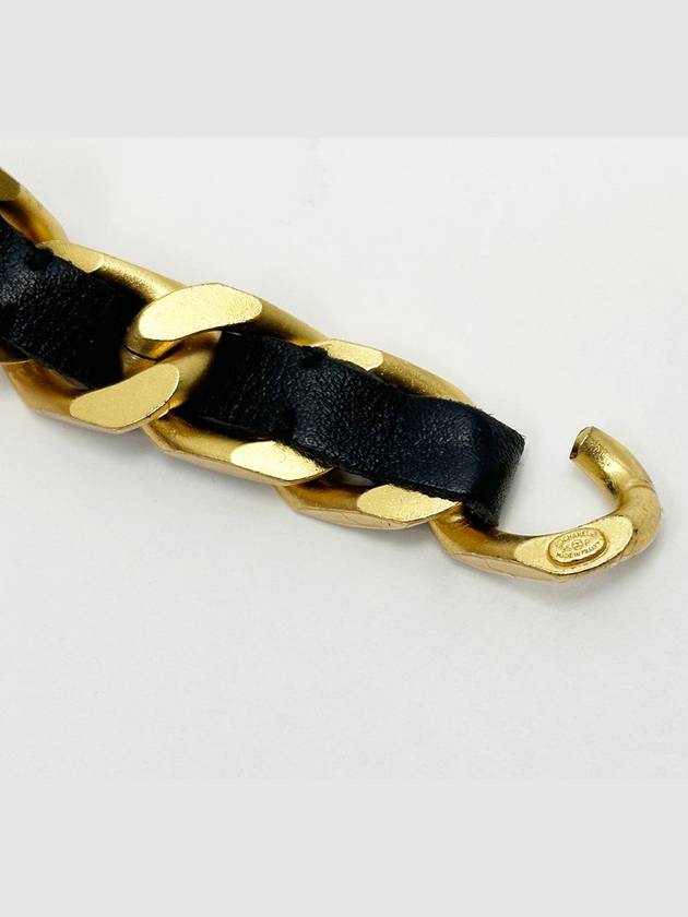 Initial Black Gold Chain Bracelet 4VCHA19600 Chanel