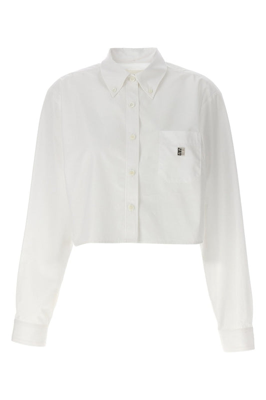 Givenchy Women Cropped Logo Shirt