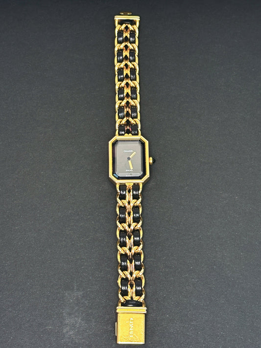 Chanel Premiere Quartz Watch Gold 1987 L size