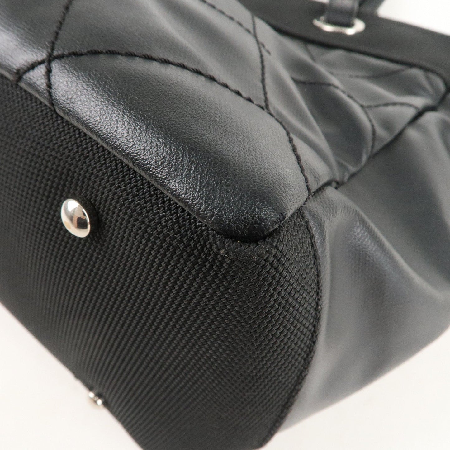 CHANEL Paris Biarritz MM Coated Canvas Leather Tote Bag A34209