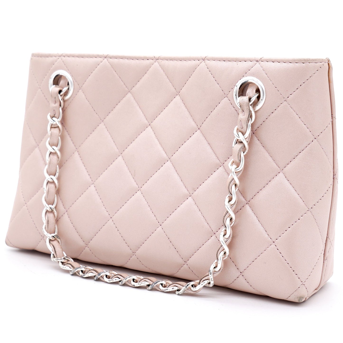 Chanel Pearlecent Pink Quilted Vintage Small Tote Bag