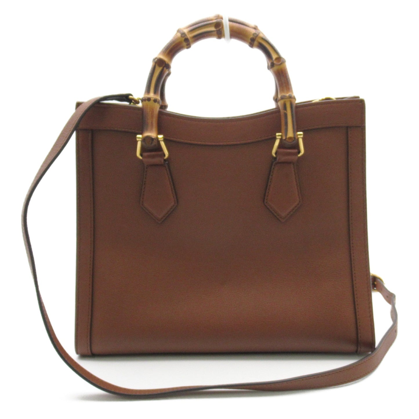 Gucci Bamboo 2W Handbag Leather  Brown 660195
