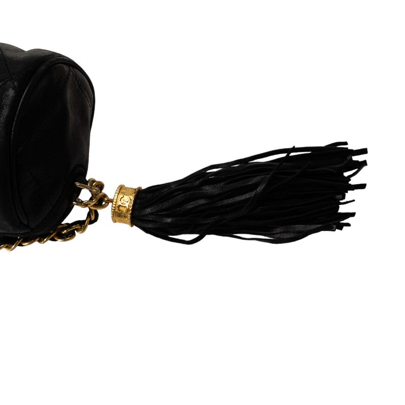 Chanel Matrases Cocomark Tassel Mini Chain houlder Bag Black   Chanel