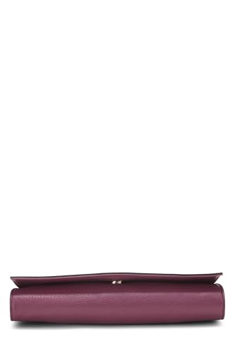 Gucci, Purple Grained Leather Soho Clutch, Purple