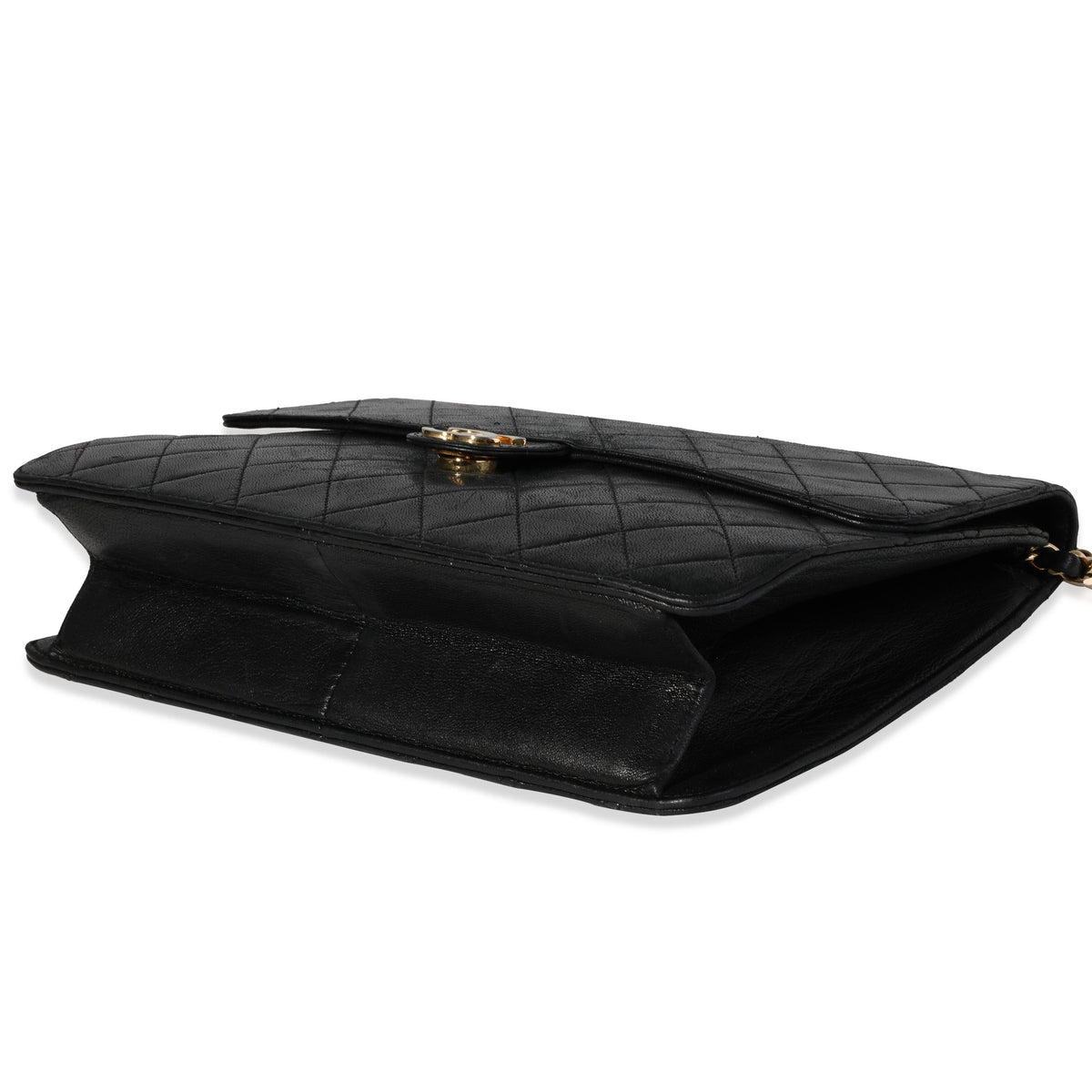 Chanel Vintage Black Quilted Lambskin Single Flap Bag