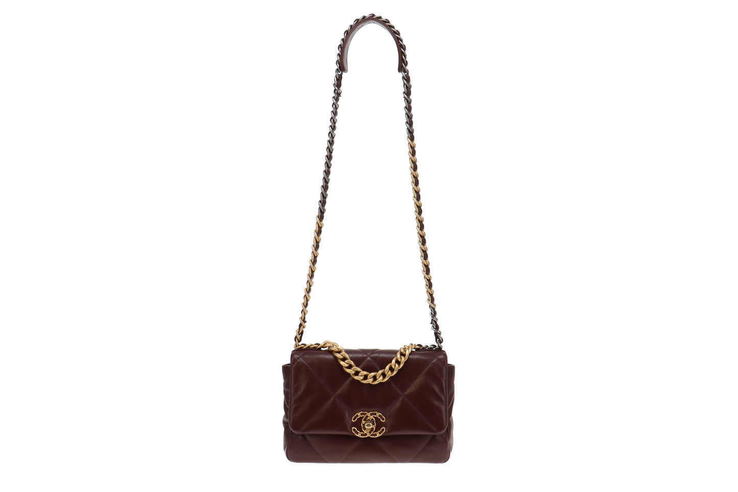 Chanel 19 Handbag Maroon Goatskin RRP €6500