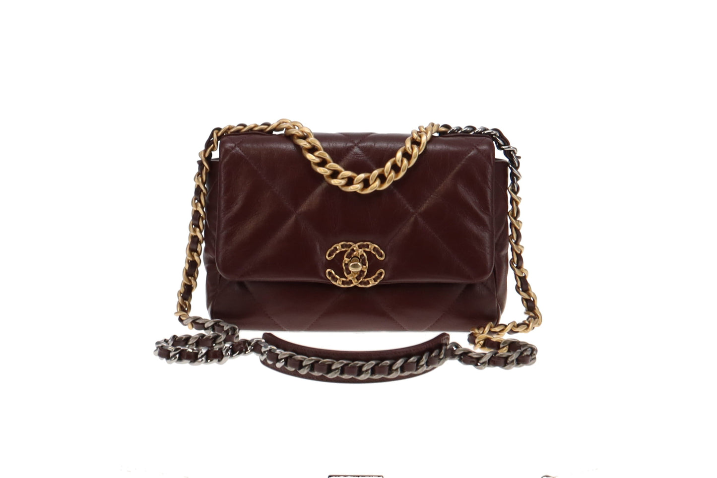 Chanel 19 Handbag Maroon Goatskin RRP €6500
