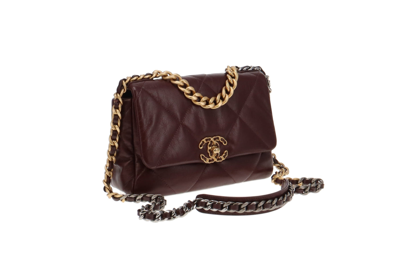 Chanel 19 Handbag Maroon Goatskin RRP €6500